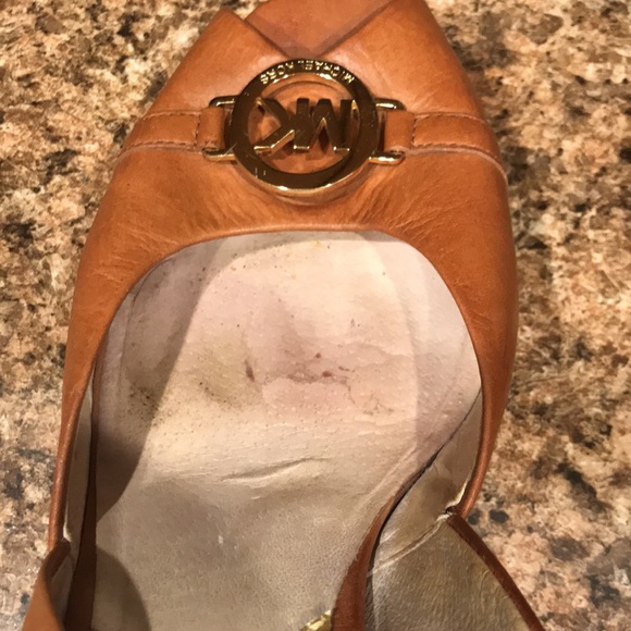 MICHAEL Michael Kors Women Leather Peep Toe sandals wedge Brown | 8.5 - Picture 11 of 16